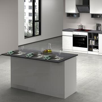 Isola Cucina Sole 3 Ante, L 155 cm, in Melaminico Bianco... - Marino Fa Mercato