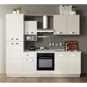 Cucina completa Divina grigio chiaro 240 cm in pronta consegna