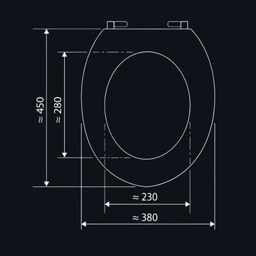 Sedile Copri Tavoletta WC Bianco Soft Touch - 38x45 cm - Universale - per Bagno