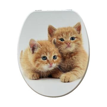 Sedile Copri Tavoletta WC Fantasia Gattini - 37,5x43,5 cm - Universale - per Bagno