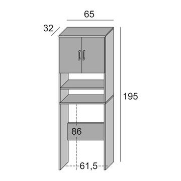 Mobile Multiuso Lavanderia 2 Ante Porta Lavatrice Bianco... - Marino Fa Mercato