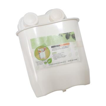 Portaoggetti da parete con ventosa per doccia bagno in plastica bianca