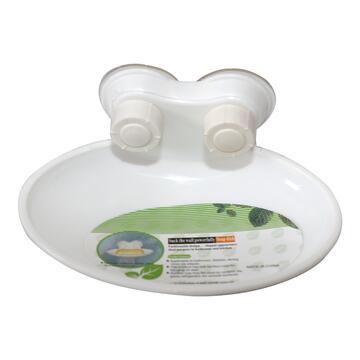 Portasapone per bagno con ventosa Bianco