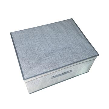 Scatola Contenitore Salvaspazio Dessy 50x40 h 25 cm, in Tessuto con Coperchio