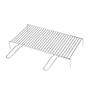 Griglia pesante per barbecue con manico e piedini 60x33 cm
