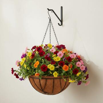 Fioriera Cocco Sospesa Rotonda d 30,5 cm - per Terrazza, Veranda, Balcone e Giardino