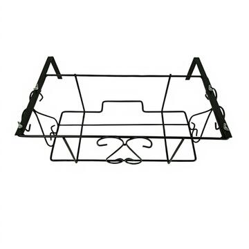 Balconiera/Porta Vaso Sospeso Hardy 46x29 h14 cm in Ferro Verniciato Nero - per Terrazza, Balcone, Finestra