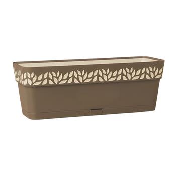 Balconetta Opera Gaia in Polipropilene Tortora/Vaniglia - 50x18 h17 cm - per Giardino, Terrazza, Veranda, Balcone