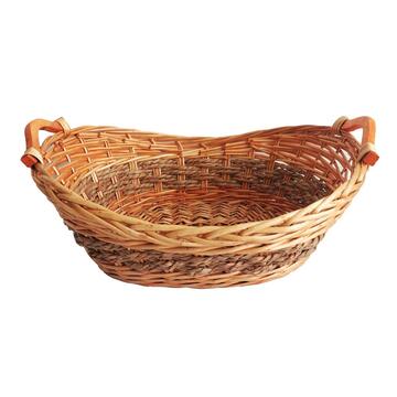 Cesto in Vimini Oval Biggy 51x39 h15/19 cm - Multicolor/Marrone/Tortora... - Marino Fa Mercato