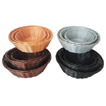 Set 3 Cesti Saty Rotondi - 25xh8 cm + 21xh7 cm + 17xh6... - Marino Fa Mercato