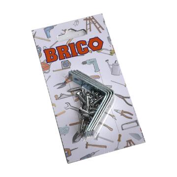 Confezione 4 Angolari Reggipiano 4 cm con Viti - Ferramenta, Brico, Fai-da-te