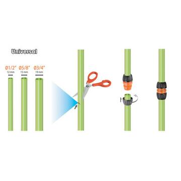 Riparatore universale per tubo irrigazione 1/2, 5/8,... - Marino Fa Mercato