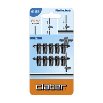 Raccordo a due vie per tubo irrigazione 10pz - Claber - Marino Fa Mercato