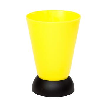 Cestino per carta colore giallo/nero.