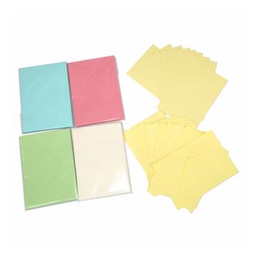 10 biglietti colorati con busta tg.M