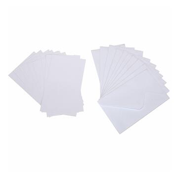 10 biglietti da lettera con busta bianchi M