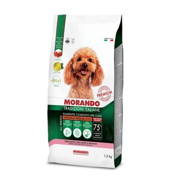 Morando Crocchette per Cani Taglia Piccola con Suino e Ortaggi 1,5 Kg