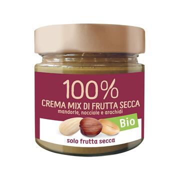 Crema 100% Mandorle, Nocciole e Arachidi BIO Vegan e Gluten Free 175 gr