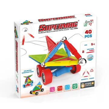 Supermag Wheels 40 Pz - Costruzioni Magnetiche per Bambini Made in Italy