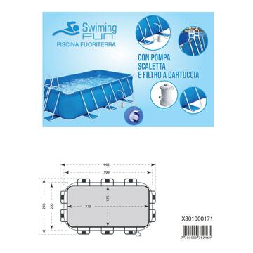 Piscina fuori terra rettangolare con scaletta 400x200x100... - Marino Fa Mercato