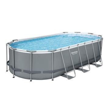 Bestway - Piscina da giardino fuori terra - Power Steel Ovale BW56710 - 549x274x122 cm
