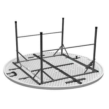 Tavolo da Catering Pieghevole Blow Tondo 160x160 h74 cm - con Struttura in Metallo - Bianco