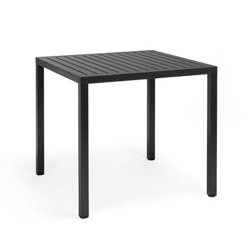 Nardi Tavolo da Giardino Cube 80x80 h 75,5cm, Made in Italy, Antracite