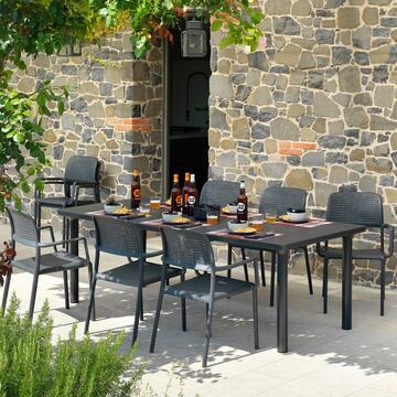 Nardi Tavolo Libeccio Allungabile 160/220x100 h 74cm Made in Italy - Antracite