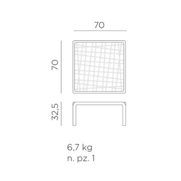 Tavolino Komodo appoggio da esterno quadrato antracite,... - Marino Fa Mercato