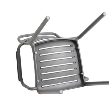 Sedia Theta in Polipropilene Piombo 57x52 h78 cm -... - Marino Fa Mercato