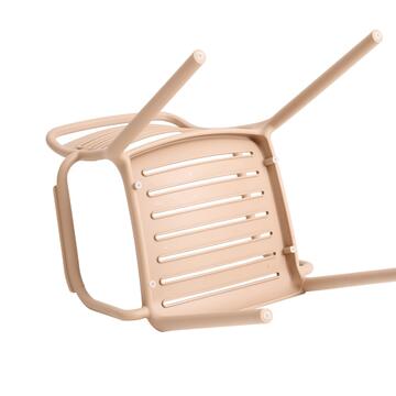 Sedia Theta in Polipropilene Tortora 57x52 h78 cm -... - Marino Fa Mercato