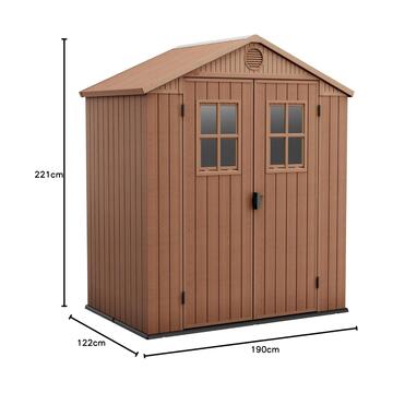 Keter Darwin 6x4 Marrone - Casetta da Giardino - Con... - Marino Fa Mercato