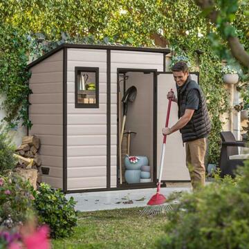 Keter Manor Pent 6x4 Beige - Casetta da Giardino -... - Marino Fa Mercato