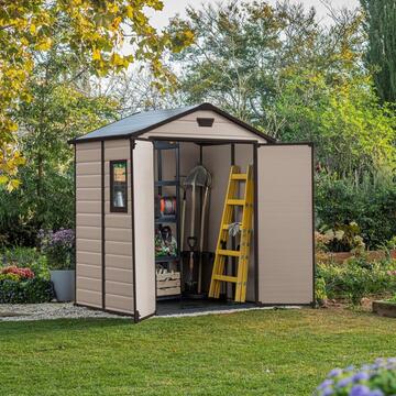 Keter Manor 6x5 Beige - Casetta da Giardino - Con Porta... - Marino Fa Mercato