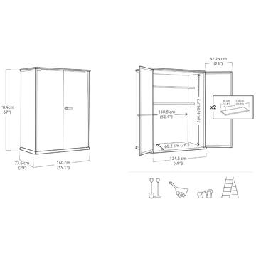 Keter - Armadio Box porta attrezzi da giardino - High... - Marino Fa Mercato