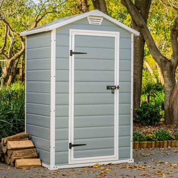 Keter Manor Grigia 4x3 - Casetta da Giardino - 94x129 h196 cm