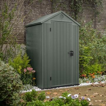 Keter Darwin 4x4 Verde - Casetta da Giardino Porta Attrezzi 125,8x115,4 h205 cm