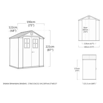 Keter Darwin 6x4 Verde - Casetta da Giardino Porta... - Marino Fa Mercato
