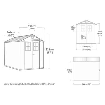 Keter Darwin 6x8 Verde - Casetta da Giardino Porta... - Marino Fa Mercato