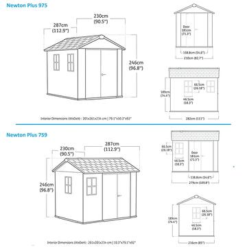 Keter Newton+ 759/975 Marrone - Casetta da Giardino... - Marino Fa Mercato
