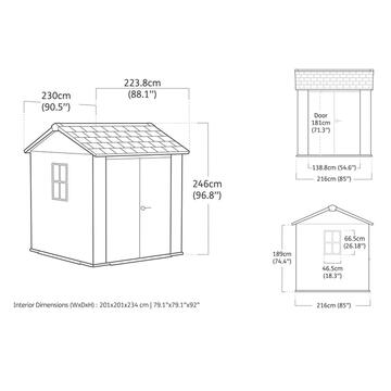 Keter Newton+ 757/775 Grigia - Casetta da Giardino... - Marino Fa Mercato