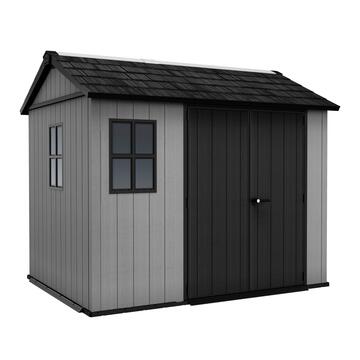 Keter Newton+ 759/975 Grigia - Casetta da Giardino - Struttura Modulare con 2 Finestre - 287x230 h246 cm
