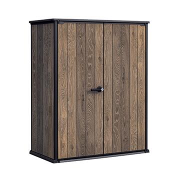 Keter Porta Attrezzi Vertical Shed Walnut 1400 lt - 140x73,6 h170,4 cm - Armadio Multiuso Marino Fa Mercato