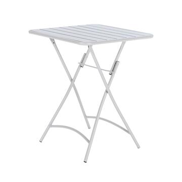Tavolo Persy da Esterno Richiudibile in Metallo Grigio 60x60xh70cm
