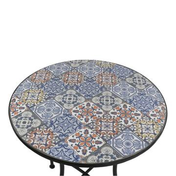 Tavolo Rotondo Maiolica da Esterno in Ferro e Piano... - Marino Fa Mercato