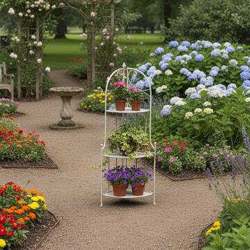 Angoliera Vardy con 3 Ripiani 30x30x120 cm - Shabby... - Marino Fa Mercato