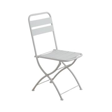 Sedia Persy Pieghevole da Esterno in Metallo Grigia 42xh88x50cm