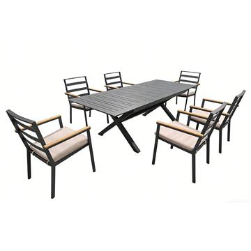 Sedia con Braccioli in Alluminio Grigio Goran - 61x67... - Marino Fa Mercato