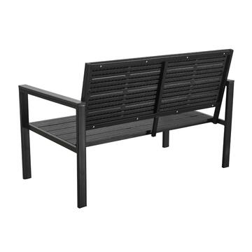 Salottino da esterno in metallo nero effetto legno... - Marino Fa Mercato