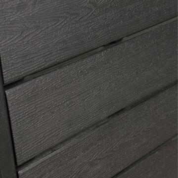 Salottino da esterno in metallo nero effetto legno... - Marino Fa Mercato